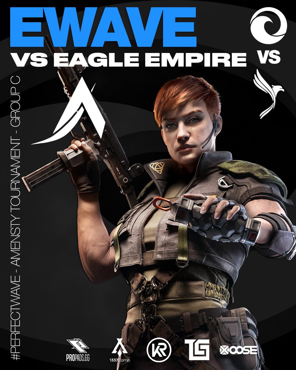 ewaveesports's tweet photo. Day 2 of 4 this week for our console team!💪
It's @AMNTournament time!👀
Tonight's opponent is @_EagleEmpire.🫡
⏰️20:00 CEST
Our Lineup:
@DipsyR6
@DexxR6S
@RizRazEWAVE
@RealExivity
@Pat14424
Time for the rematch!🔥🔥
#GLHF
#THEPERFECTWAVE🌊 https://t.co/jMailTqPX8