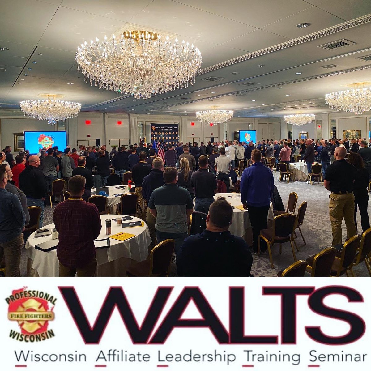PFFW's tweet image. Welcome all to our Annual Labor Management Initiative on the first day of our Wisconsin Affiliate Leadership Training Seminar. Today leaders from affiliates from across Wisconsin learn together side by side with their Chief’s.