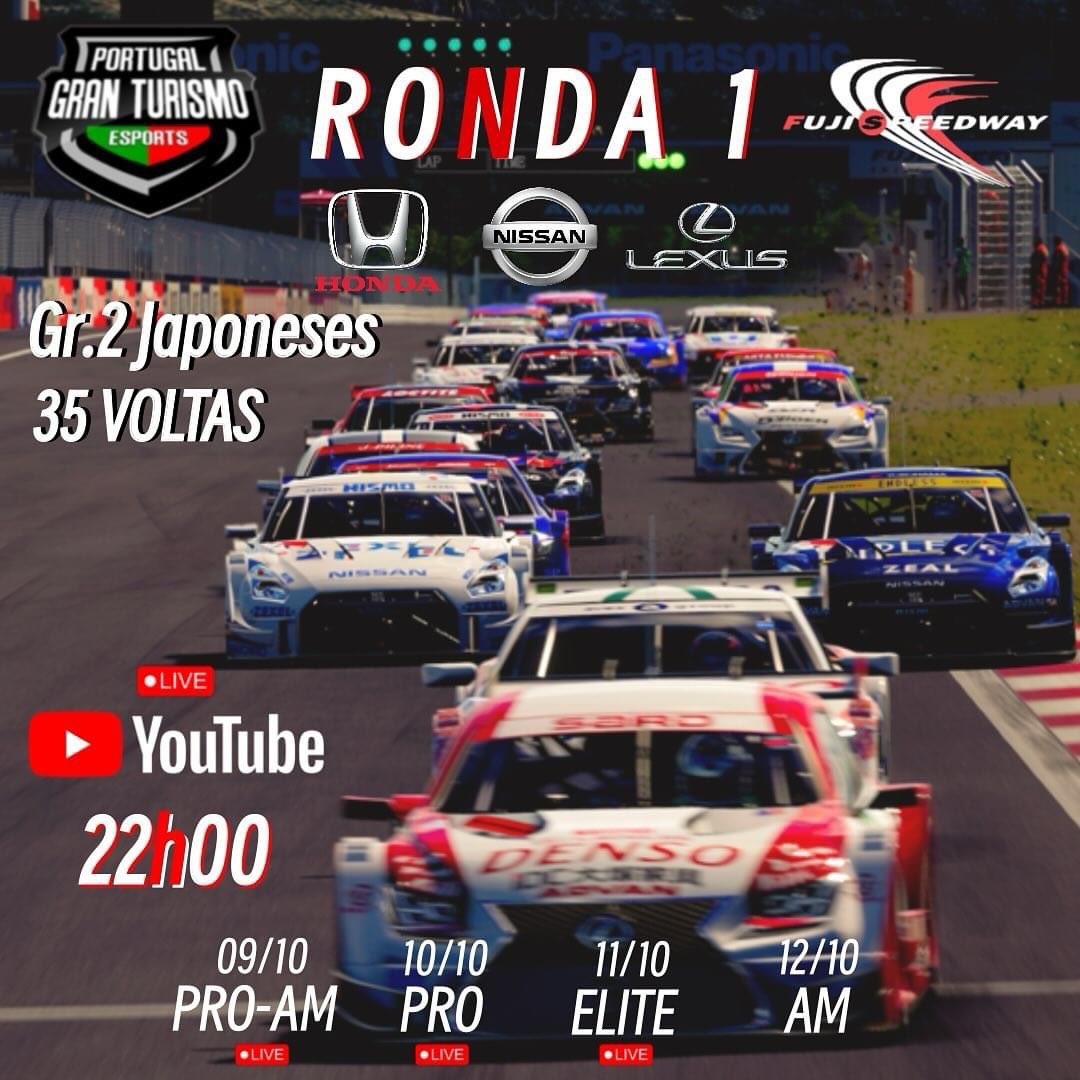 Arranca esta semana a primeira ronda do Portugal GT eSports!

Segunda-feira: Divisões PRO-AM
Terça-feira: Divisão PRO 
Quarta-feira: Divisão ELITE 
Quinta-feira: Divisões AM

Junta-te a nós no nosso canal do youtube, a partir das 22h! 

#gt7 #granturismo