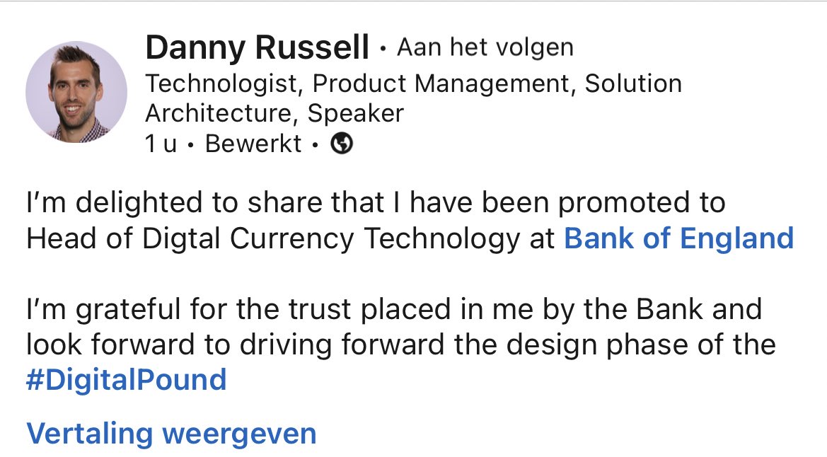 SanNL11's tweet photo. The new Digital Pound boss

$QNT https://t.co/dj6mnRcpL9