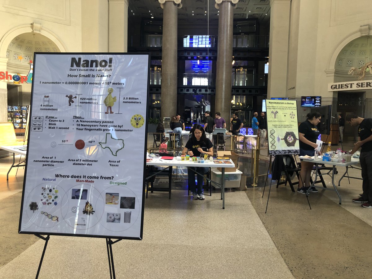 Happy #NationalNanoDay! Today, we celebrate #nanotechnology! The theme for this year's #NationalNanoDay is “Enabling the Nanotechnology Revolution.” Let us know how you are celebrating #NationalNanoDay!  tinyurl.com/5r6n2ec9 (Image credit: <a href="/VCU/">VCU</a> and <a href="/ScienceMusofVA/">Science Museum of Virginia</a>.)