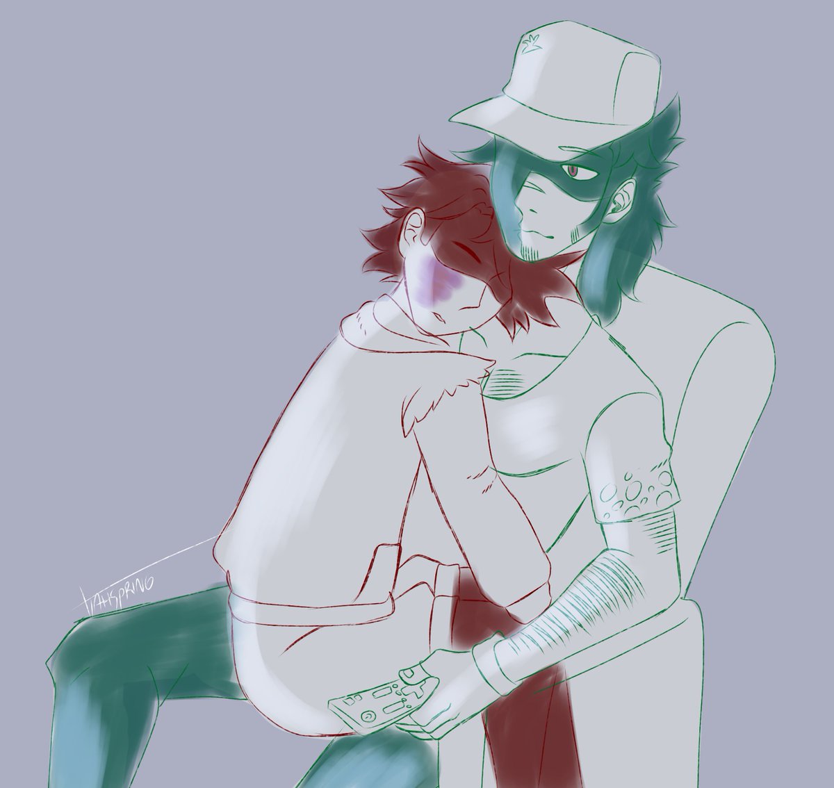 TiahSpring2's tweet photo. Redraw <3
E.V(the one in Rodrigo's lap) belongs to @FutonSecret
#glitchyredai #BRREDSWEEP https://t.co/2Dum4auUFy