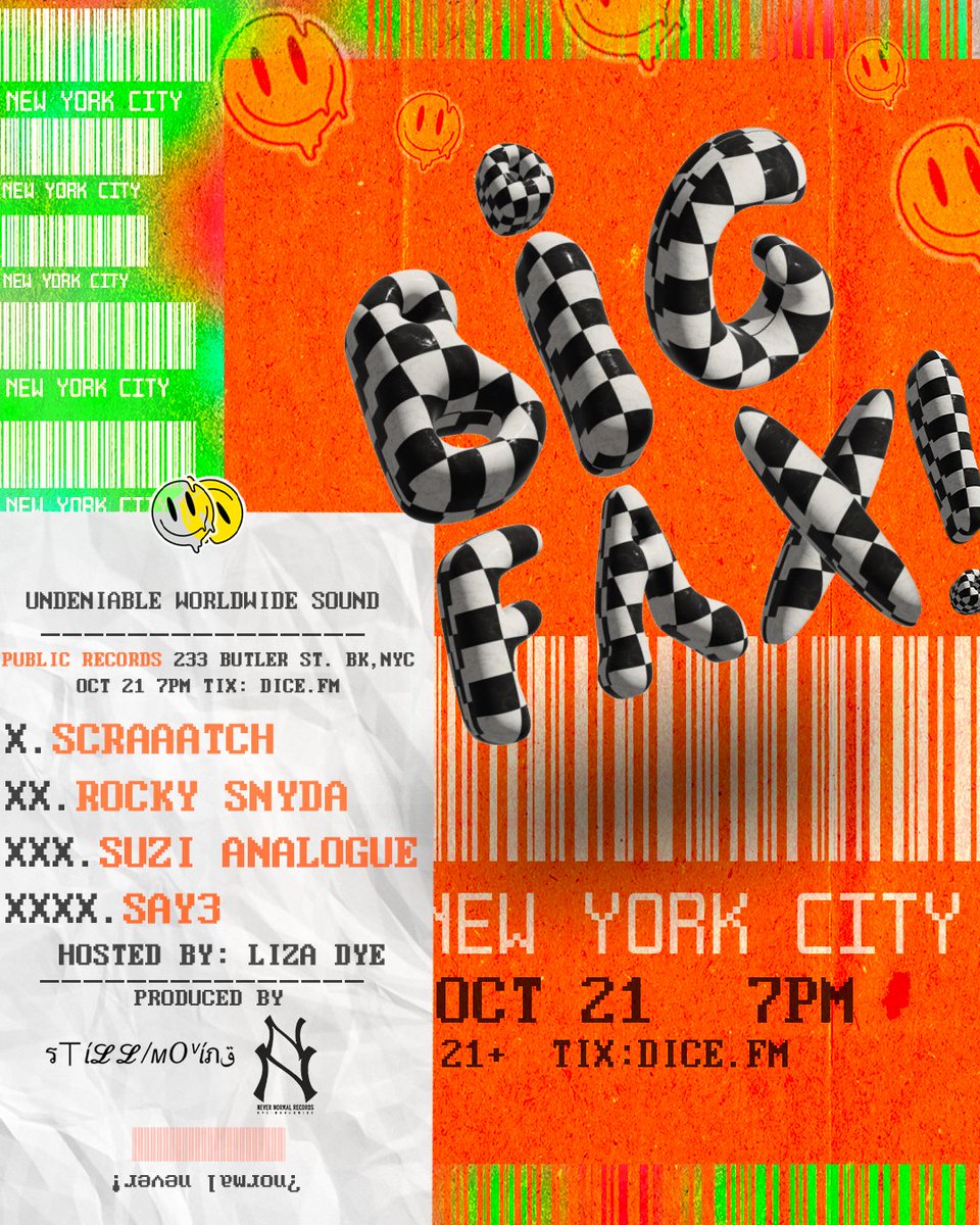 🔥 ɴᴇᴡ ᴍᴜꜱɪᴄ ᴛʜɪꜱ ᴍᴏɴᴛʜ. 🔥 𝙋𝙡𝙪𝙨 I’m live Oct.21 in NYC at Public Records ( @233butler) BIG FAX! Get your tix to hear my new trax 1st on the Public Records Soundsystem 🔊🔥✨ dice.fm/event/5ll9y-ne… #LifeInAnalogue #NYC #BigFax #NeverNormalWorldwide