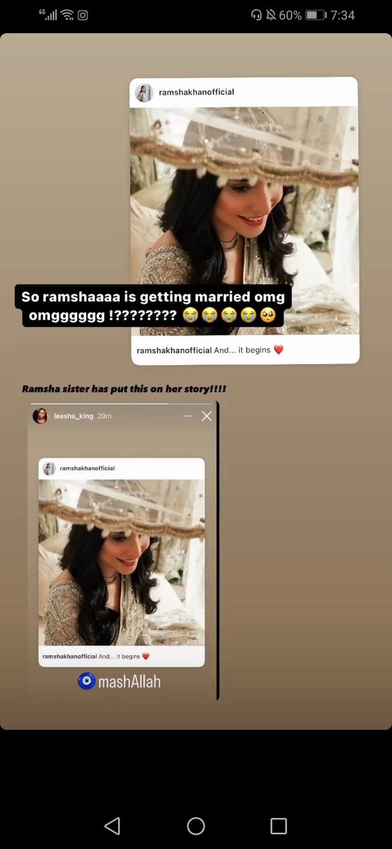 So its means she is realy gettinggg married Omg so happy for her😭

#RamshaKhan