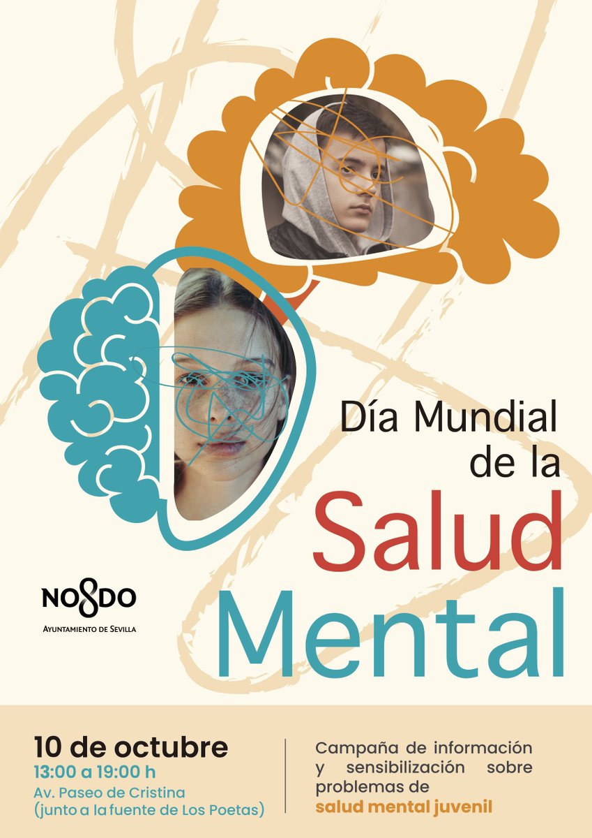 ProEm_Red's tweet photo. ▶️La #RedPROEM estará presente mañana en la Campaña de información y sensibilización sobre problemas de salud mental juvenil, en la jornada organizada por @Ayto_Sevilla con motivo del #DíaMundialdelaSaludMental.  

🧠#PROCARE, #DAREMOS,@DigitasUJA o #PROADEMO tendrán su espacio👇 https://t.co/IZsfvjAs6o