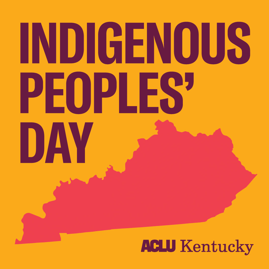 Happy #IndigenousPeoplesDay from Shawnee, Chickasaw, Cherokee, Osage, Adena, Hopewell, Mississippian, &amp; Yuchi land—land also now called Kentucky. 

We recognize we're on native land &amp; today is about more than land acknowledgments. We must fight for indigenous justice.