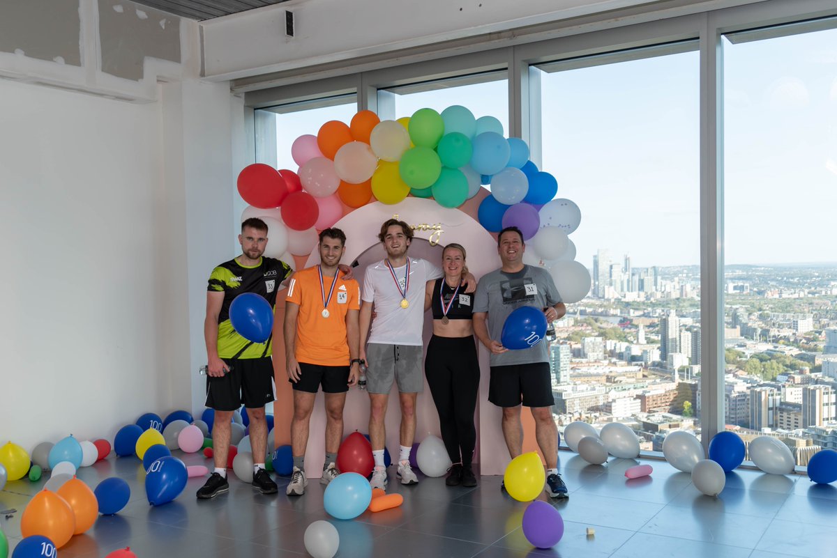 Well done to all who tackled the Mount Everest Challenge with <a href="/Brkfldproprtl/">Brookfield Properties</a>  &amp; <a href="/knightfrank/">Knight Frank</a>, hiking 40 flights @ 100 Bishopsgate was no mean feet! 
This heart-pumping, thigh-burning activity was in aid off the magical and unique charity <a href="/ELHAP/">ELHAP</a>👏#stairclimb #qobactivewellevents