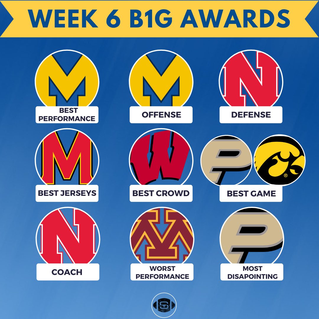 Our week 6 B1G awards‼️