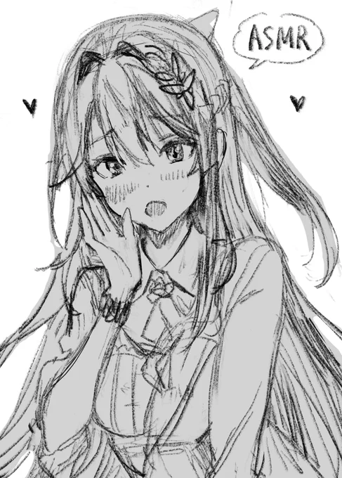 息抜きで描いたrkgkあず◯(1/2) 