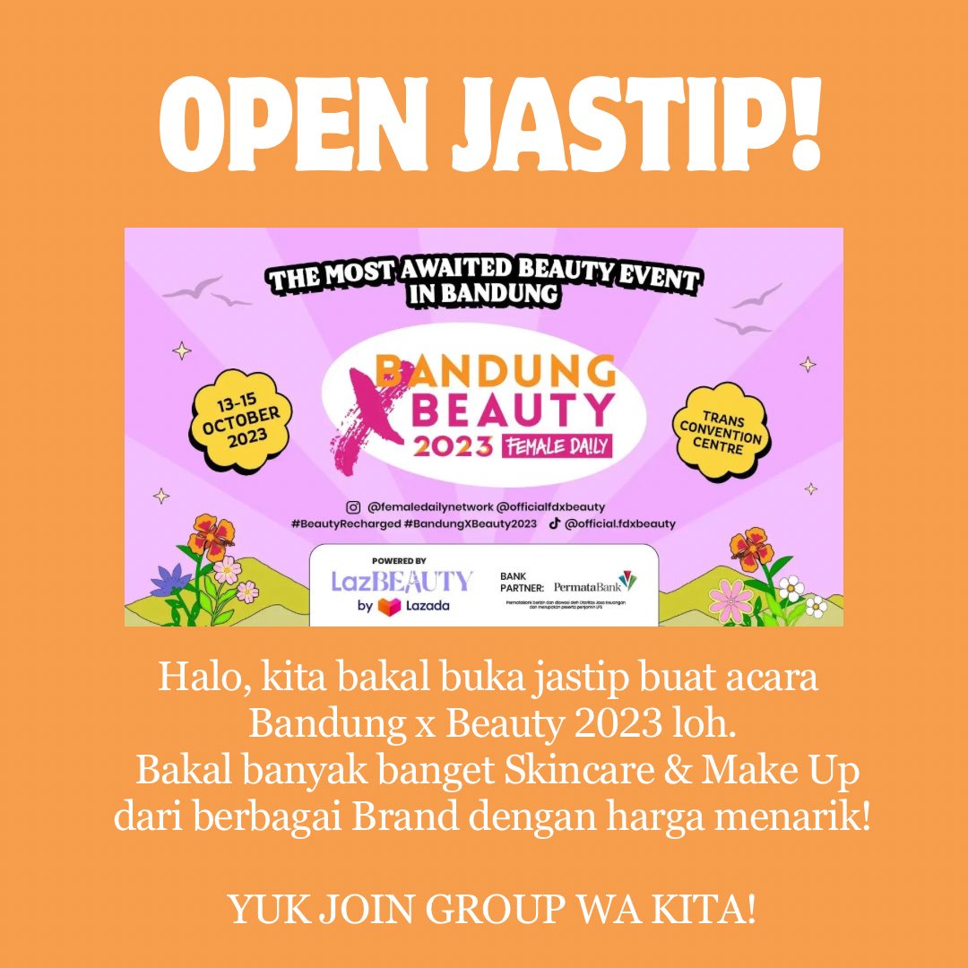 gbrldea's tweet photo. Yuk join group jastip kita🤗 #bandungxbeauty2023 #femaledailynetwork 

https://t.co/TIBuNzthFt https://t.co/GjsYyAQVDZ