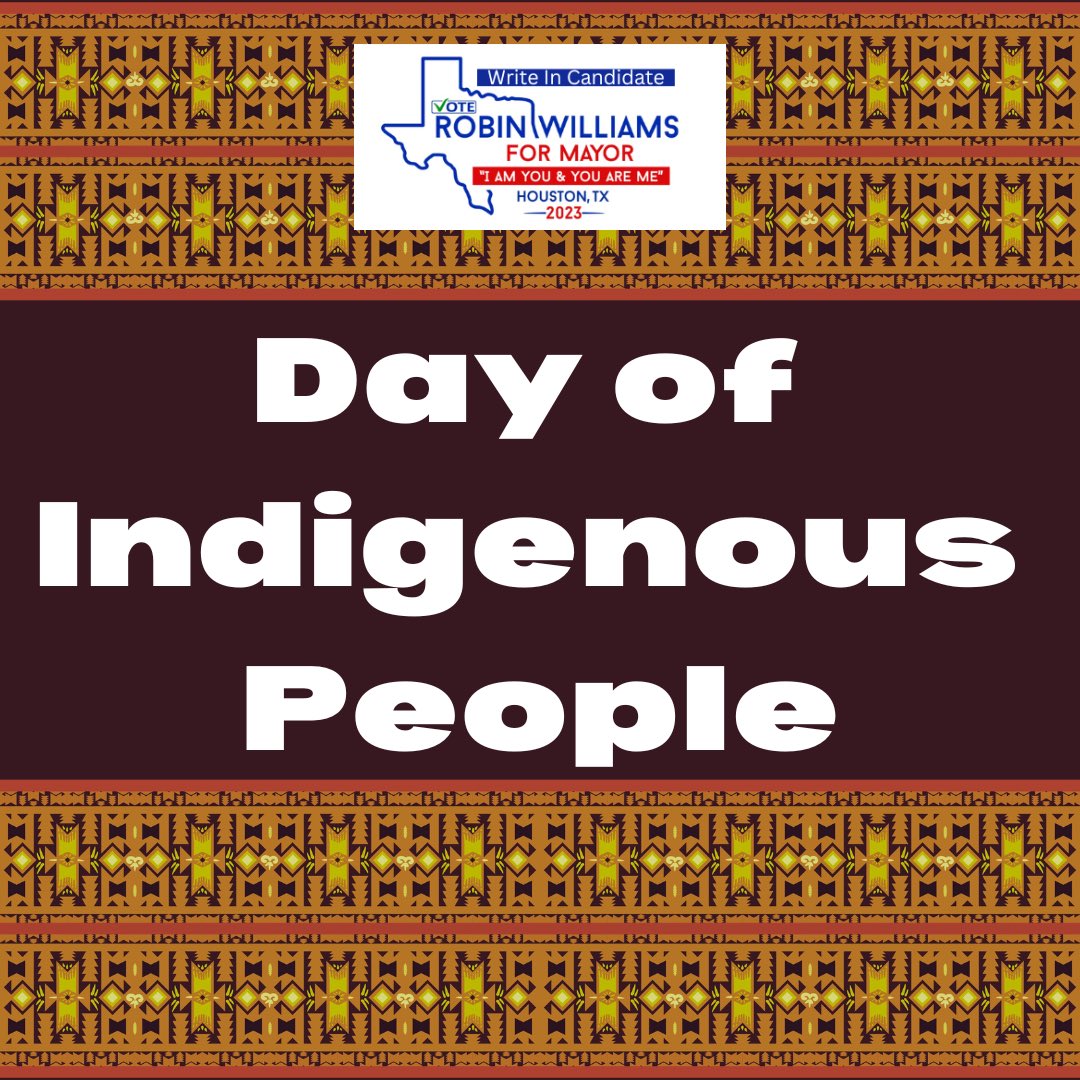 RobinWilliamsM's tweet photo. On Indigenous Peoples Day, we honor and reverence the contributions that the Indigenous community has made to the world. https://t.co/R9d8TKmVDX