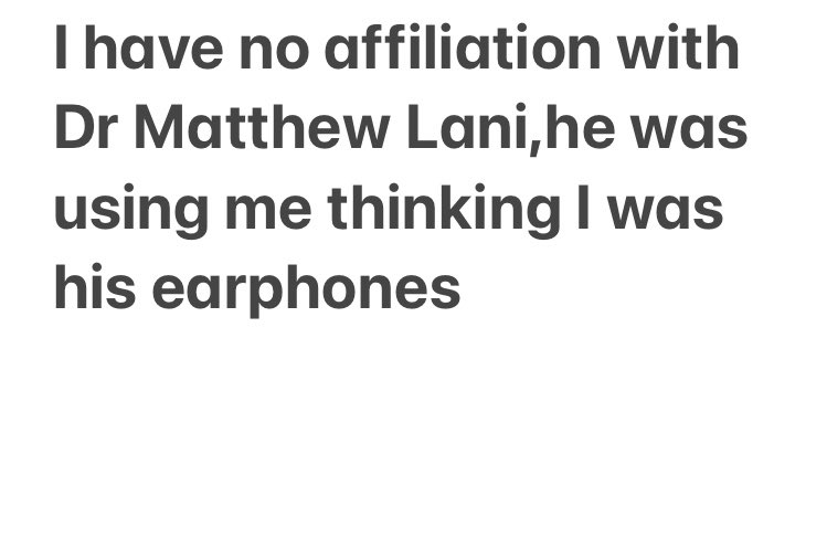 The stethoscope has released an official statement regarding Dr Matthew