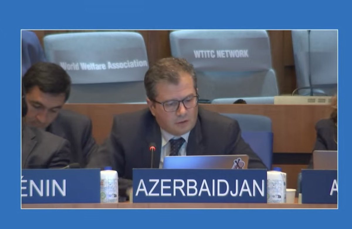 AzDelUnesco's tweet photo. Ambassador Elman Abdullayev @elmanabdullayev delivered National Statement of 🇦🇿 at the #217th #ExecutiveBoard session:
🔸 « During 30 years of aggression and occupation, Armenia subjected Azerbaijani cultural heritage in our formerly occupied territories to large-scale destruction, plunder and vandalism. Cultural property, such as historical monuments, mosques, temples, mausoleums, museums, exhibits, art galleries, archaeological sites and libraries were looted and razed to the ground in the most barbaric way »
🔸«For 30 years, Armenian Government has also been pursuing systematic policy of destruction, pillage and misappropriation of Azerbaijan’s cultural heritage in Armenia itself. The deliberate destruction of the physical traces of Azerbaijanis in Armenia was an essential element of their erasure from their ancestral and historical lands such as Iravan, Western Zangazur, Vedi, Nuvadi, Goycha and others »
🔸«The destruction of and damage to Azerbaijani cultural heritage by Armenia has made a detrimental impact on our cultural rights. In this sense, the appeal of Government of Azerbaijan, numerous Azerbaijani NGOs and Western Azerbaijani Community per se to the Director-General, expressing deep concern about the destruction of Azerbaijani cultural heritage in Armenia and urging to send a fact-finding mission to assess the state of Azerbaijani cultural heritage is a legitimate demand of Azerbaijani people.»