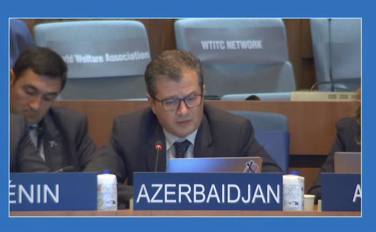 AzDelUnesco's tweet photo. Ambassador Elman Abdullayev @elmanabdullayev delivered National Statement of 🇦🇿 at the #217th #ExecutiveBoard session:
🔸 « During 30 years of aggression and occupation, Armenia subjected Azerbaijani cultural heritage in our formerly occupied territories to large-scale destruction, plunder and vandalism. Cultural property, such as historical monuments, mosques, temples, mausoleums, museums, exhibits, art galleries, archaeological sites and libraries were looted and razed to the ground in the most barbaric way »
🔸«For 30 years, Armenian Government has also been pursuing systematic policy of destruction, pillage and misappropriation of Azerbaijan’s cultural heritage in Armenia itself. The deliberate destruction of the physical traces of Azerbaijanis in Armenia was an essential element of their erasure from their ancestral and historical lands such as Iravan, Western Zangazur, Vedi, Nuvadi, Goycha and others »
🔸«The destruction of and damage to Azerbaijani cultural heritage by Armenia has made a detrimental impact on our cultural rights. In this sense, the appeal of Government of Azerbaijan, numerous Azerbaijani NGOs and Western Azerbaijani Community per se to the Director-General, expressing deep concern about the destruction of Azerbaijani cultural heritage in Armenia and urging to send a fact-finding mission to assess the state of Azerbaijani cultural heritage is a legitimate demand of Azerbaijani people.»