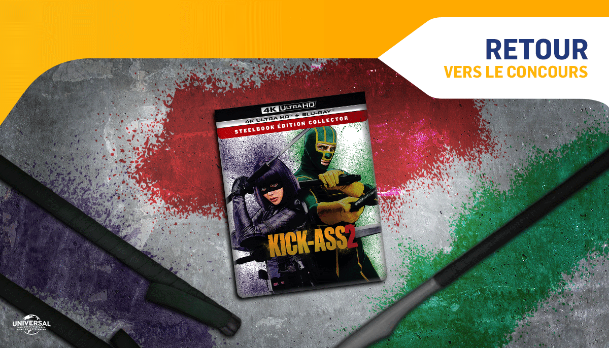 RT + FOLLOW pour tenter de remporter #KickAss2 en Steelbook Édition collector 4K Ultra HD + Blu-Ray™ 📀🎁