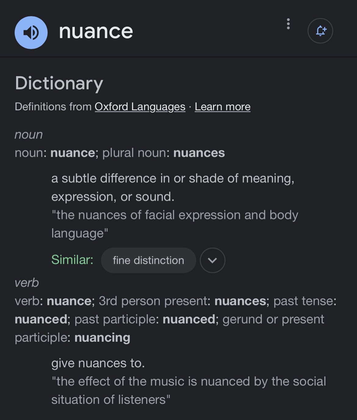 What's the Meaning of the Word Nuance?