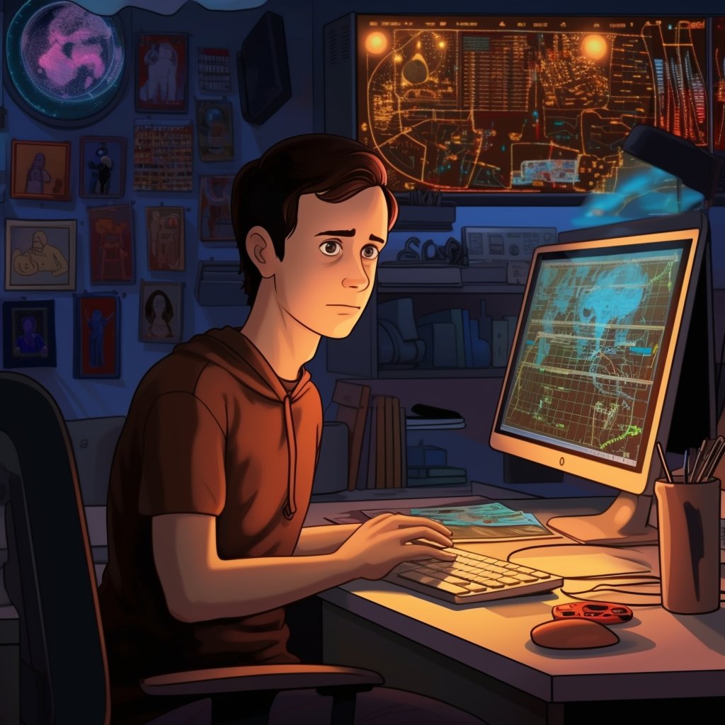 What does a "young bioinformatics professor" look like? Midjourney nailed it. #academia #AcademicTwitter