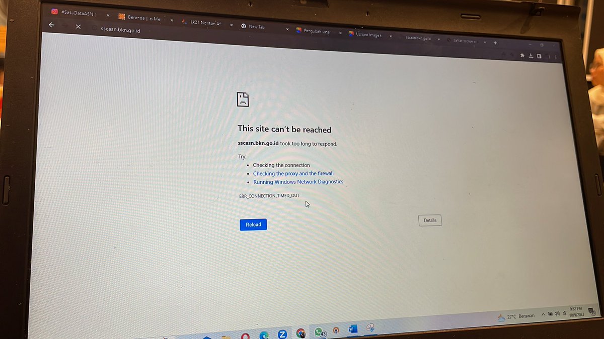 AngelikaPebi's tweet photo. @BKNgoid tolong di perpanjang, server nya ngedown terusss 🙏🏻🥲  #cpns https://t.co/viif00l9jF