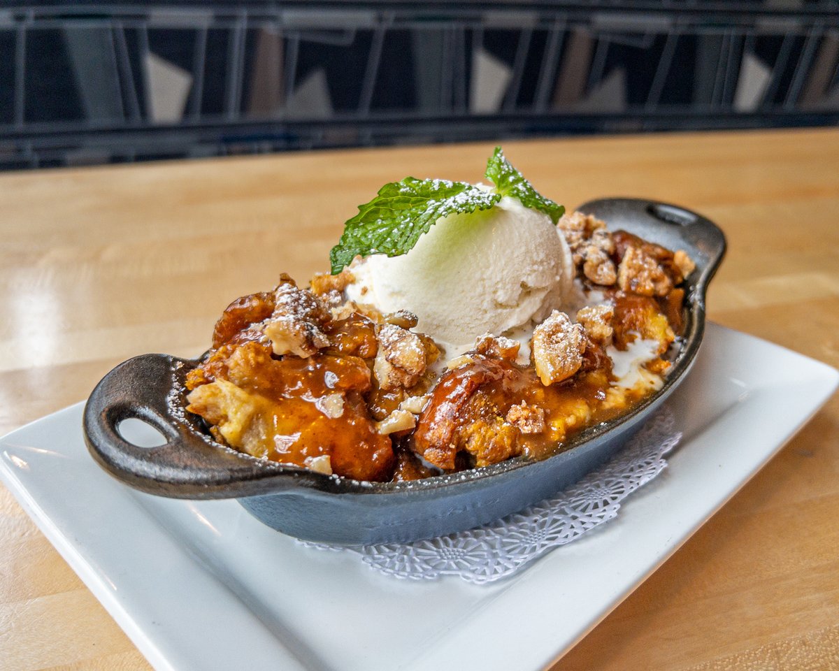 DESTIHL_Rest's tweet photo. Enjoy a delicious taste of Fall with our πππππππ πππππ πππππππ! This delightful dish is made with pumpkin spiced custard, cuban bread, whiskey caramel, old-fashioned vanilla ice cream and maple walnuts.
#BoycottBland #PumpkinBreadPudding #DestihlRestaurant https://t.co/3UErLh5eEt
