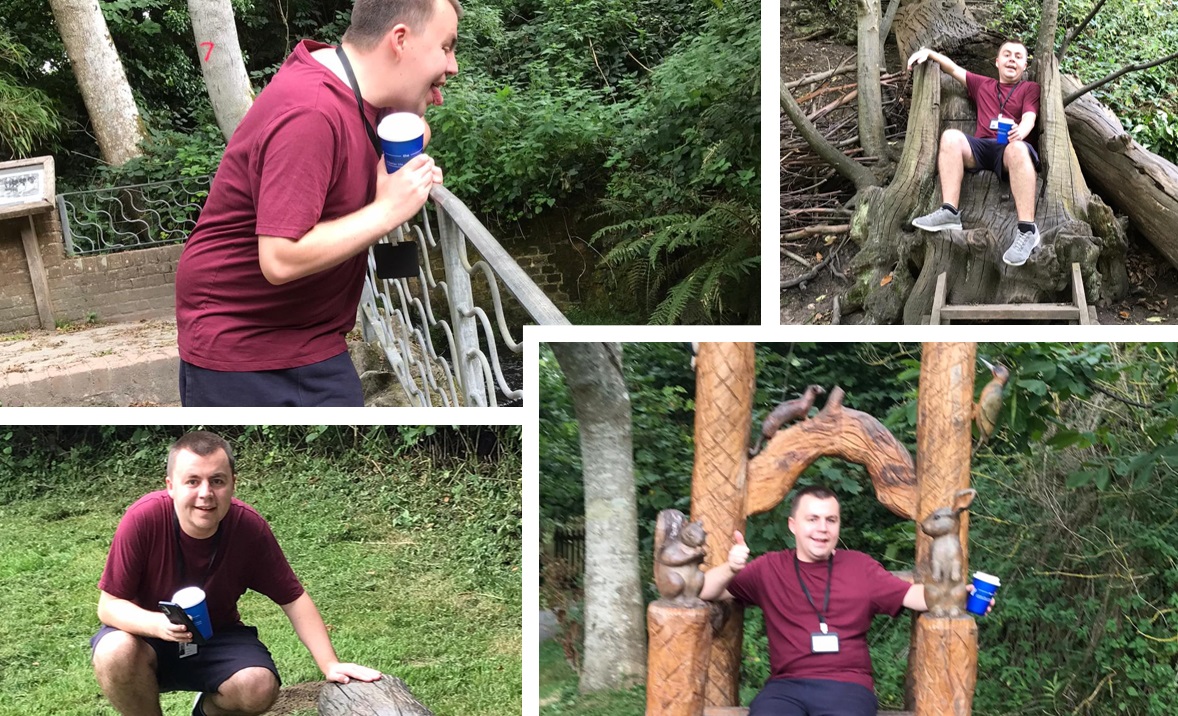 Matthew out & about adventuring again! Enjoying the beautiful Brockhill Country Park surroundings in Kent. #TheKentAutisticTrust #autismawareness #autism #MakeADifference #inthistogether #supportworker #support #autismlife #charity #charityfundraising #adventure #BrockhillPark