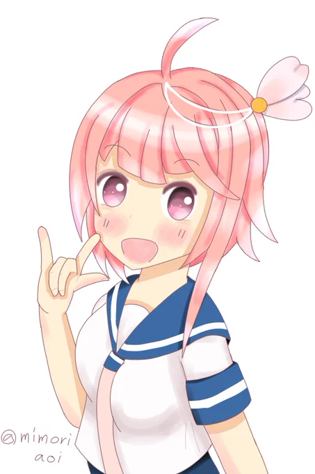 ゴーヤちゃん。ぎりぎり進水日間に合いました。#艦これ版深夜の真剣お絵描き60分一本勝負 #艦これ版真剣お絵描き60分一本勝負_20231009 