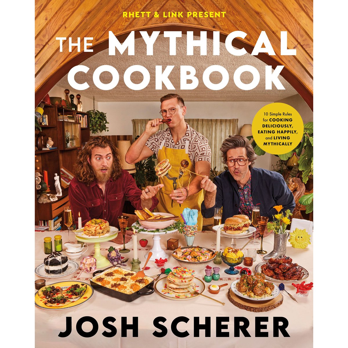 Mythical's tweet image. IT FINALLY HAPPENED! We’re releasing a cookbook. Thanks to the tireless efforts of @MythicalChef &amp;amp; the entire Mythical Kitchen team -- you can bring all these Mythical recipes into your home!

Preorders are available now, releasing in March 2024. mythical.com/cookbook