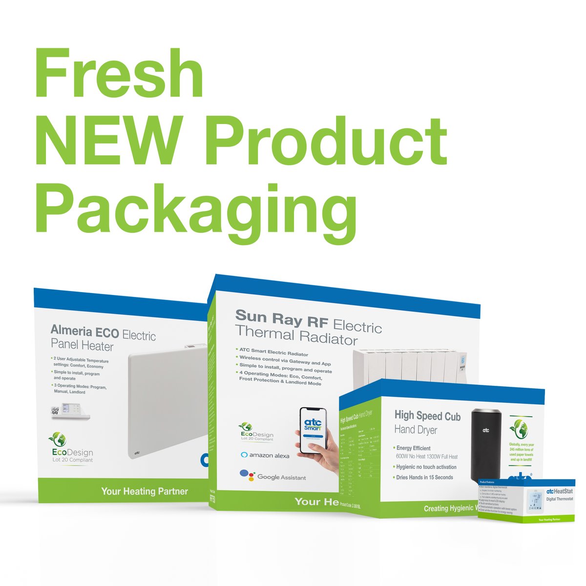 Introducing Fresh NEW Product Packaging! 📣

We are pleased to announce the roll out of fresh new product packaging!

#atcelectrical #yourheatingpartner #energythroughpeople #electricheating #branding