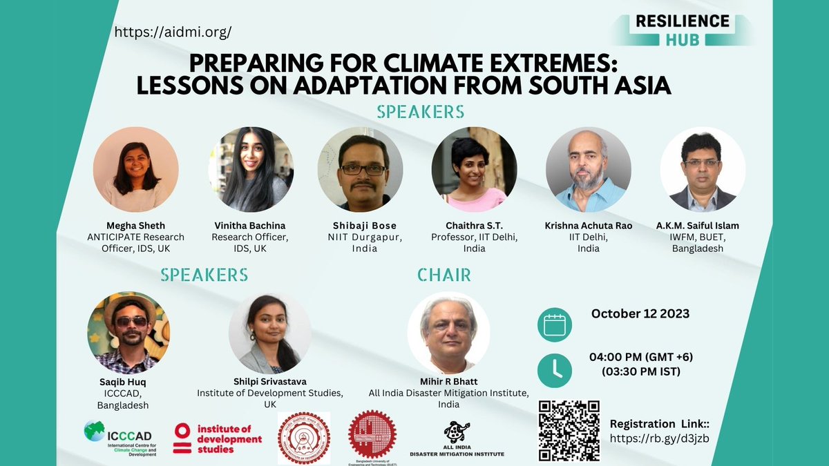 The Anticipate project <a href="/Anticipate_CC/">ANTICIPATE</a> is co-hosting a panel on the pre-COP series run by <a href="/ICCCAD/">ICCCAD</a> for the South Asia Resilience Hub on the 12th of October