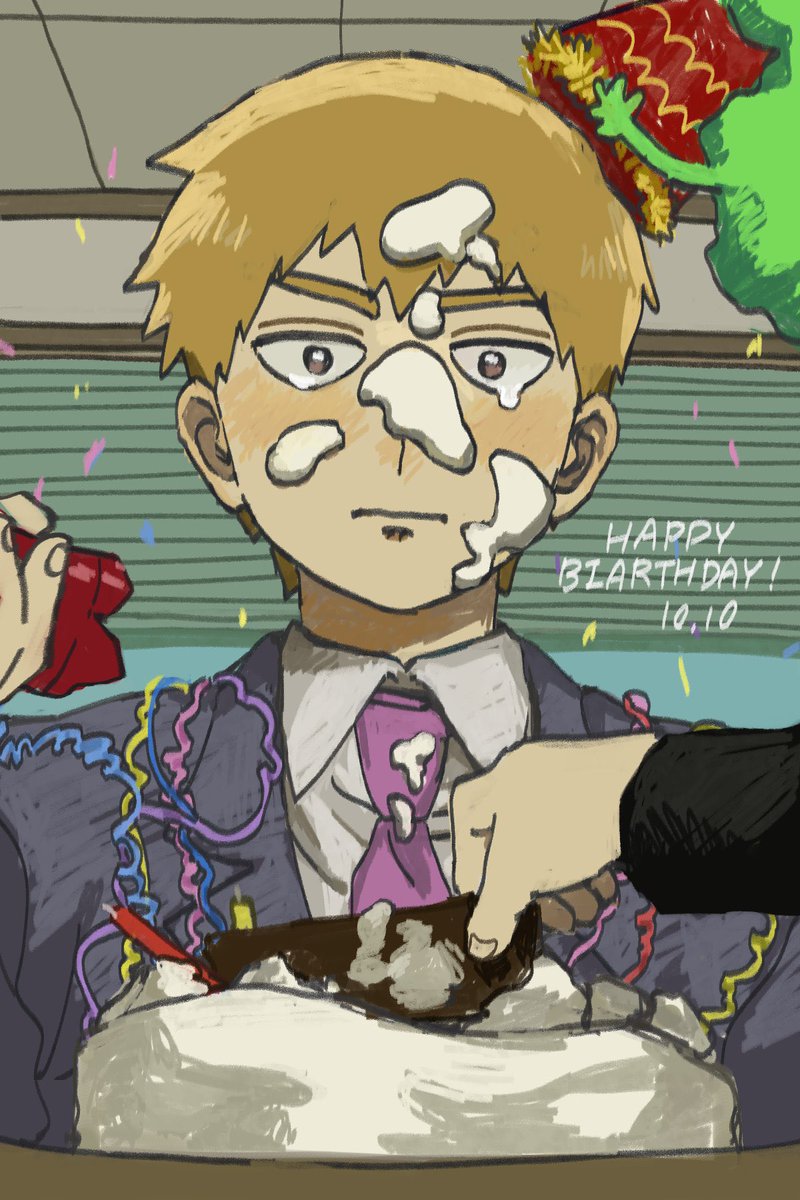 #霊幻新隆誕生祭2023
 #霊幻新隆誕生祭
ハッピーバースデー師匠…！！🎂🎉🎉