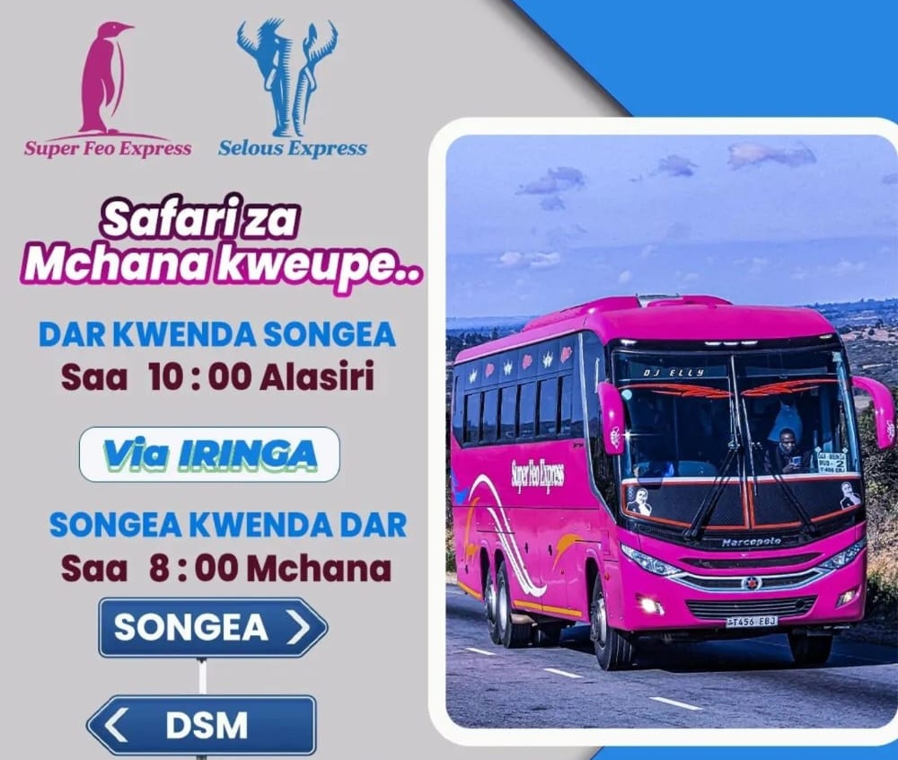 TBoundBuses's tweet photo. #SuperFeoExpress x #SelousExpress 
Safari za mchana 🌞☀️🌤
Songea         Dar : Saa 8 Mchana
Dar         Songea :  Saa 10 Alasiri

@SUPERFEOEXPRESS Destination mnafika saa ngapi? https://t.co/LCrZ9I6mdj