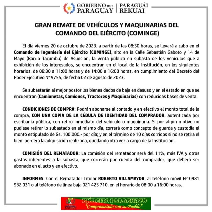 Comando de Ingeniería del Ejército (@cominge_py) on Twitter photo 