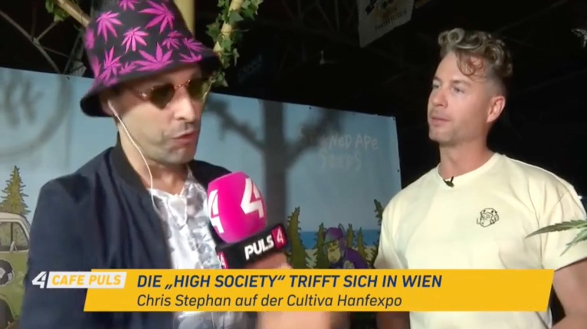 StonedApeCrew's tweet photo. SAC is now on TV and actively bridging the Web2.5 gap

Our booth at the Vienna Cannabis Fair won the award for best booth design & landed a television news spotlight 🙌

We are THE #1 cannabis NFT project & are constantly finding ways to showcase it to everyone. Few 🤌💨

Huge shoutout to @stipseeds for setting this up 🙏