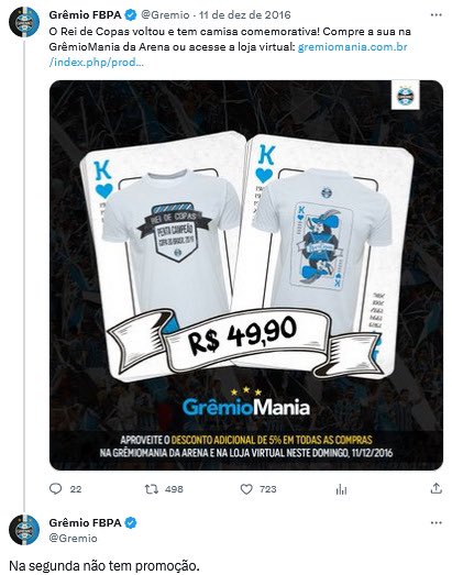 LucasCollar's tweet photo. “Corneta na conta institucional apequena o clube” 

Memória seletiva. https://t.co/wP1FIoC8K0