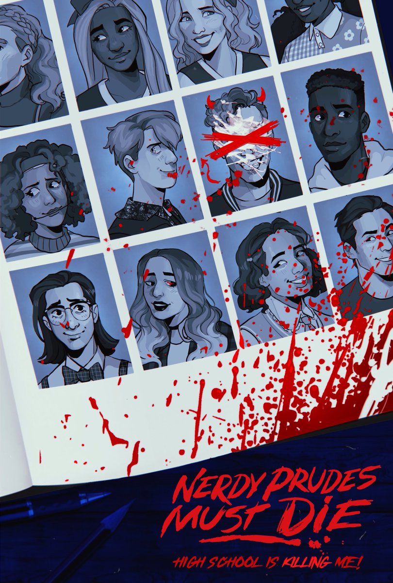 chatterghosts's tweet photo. NERDY PRUDES MUST DIE 🪓🩸😈🤓 #npmd #nerdyprudesmustdie #starkid https://t.co/jhueWiYU2b