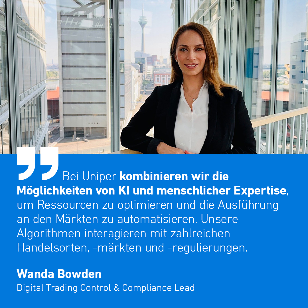 UniperGermany's tweet image. Wandas Aufgabe ist es, sicherzustellen, dass der Betrieb unserer #Algorithmen mit den Vorschriften und Industriestandards übereinstimmt.
Auf diese Weise kann unsere Digital Trading-Abteilung das Beste aus #KI und menschlicher Expertise nutzen. 🤝