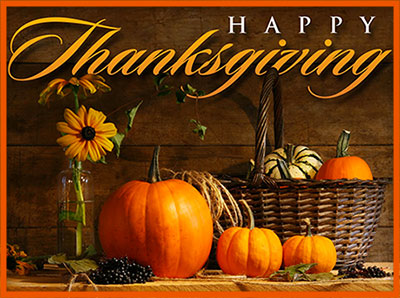 From Our Family to Yours we wish you a very Happy Thanksgiving.