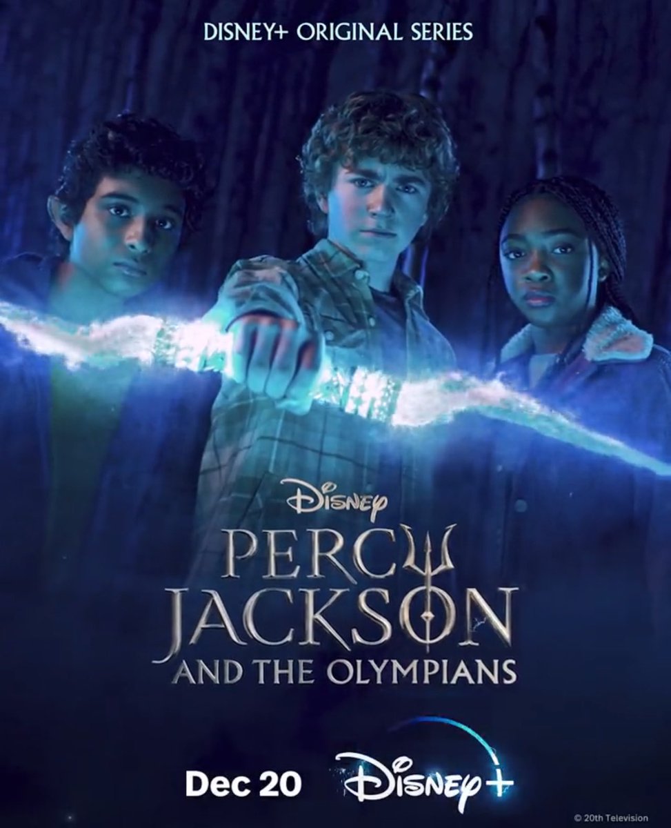 screentime's tweet photo. New 'Percy Jackson and the Olympians' poster 

Streaming to Disney+ Dec. 20 https://t.co/DqWgfL5Ovi