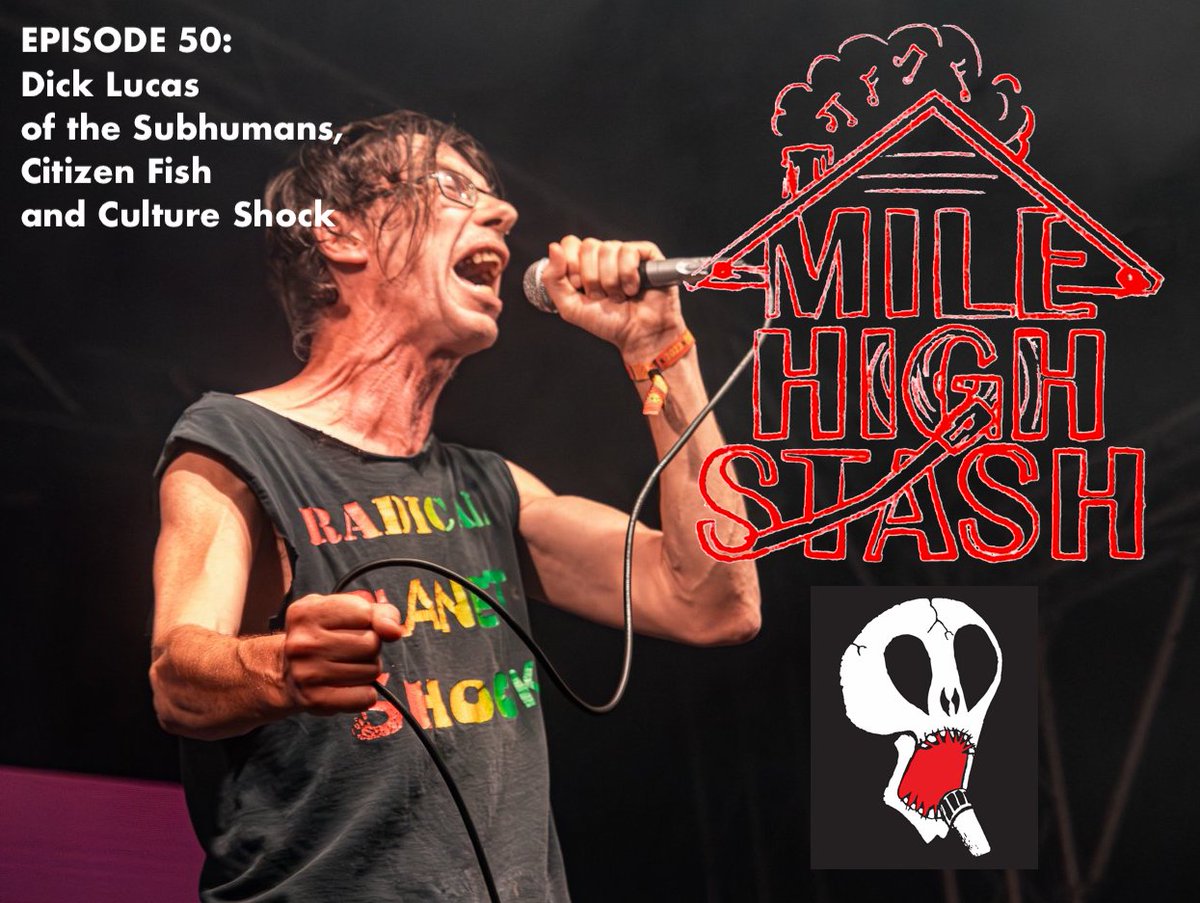 Dick Lucas from the Subhumans and Citizen Fish is my guest on the @MileHighStash podcast this week, and you can listen to our conversation at TinyUrl.com/MileHighStashP… or wherever you get your podcasts. The Subhumans play the @theorientalthea in #Denver on November 6. #punk