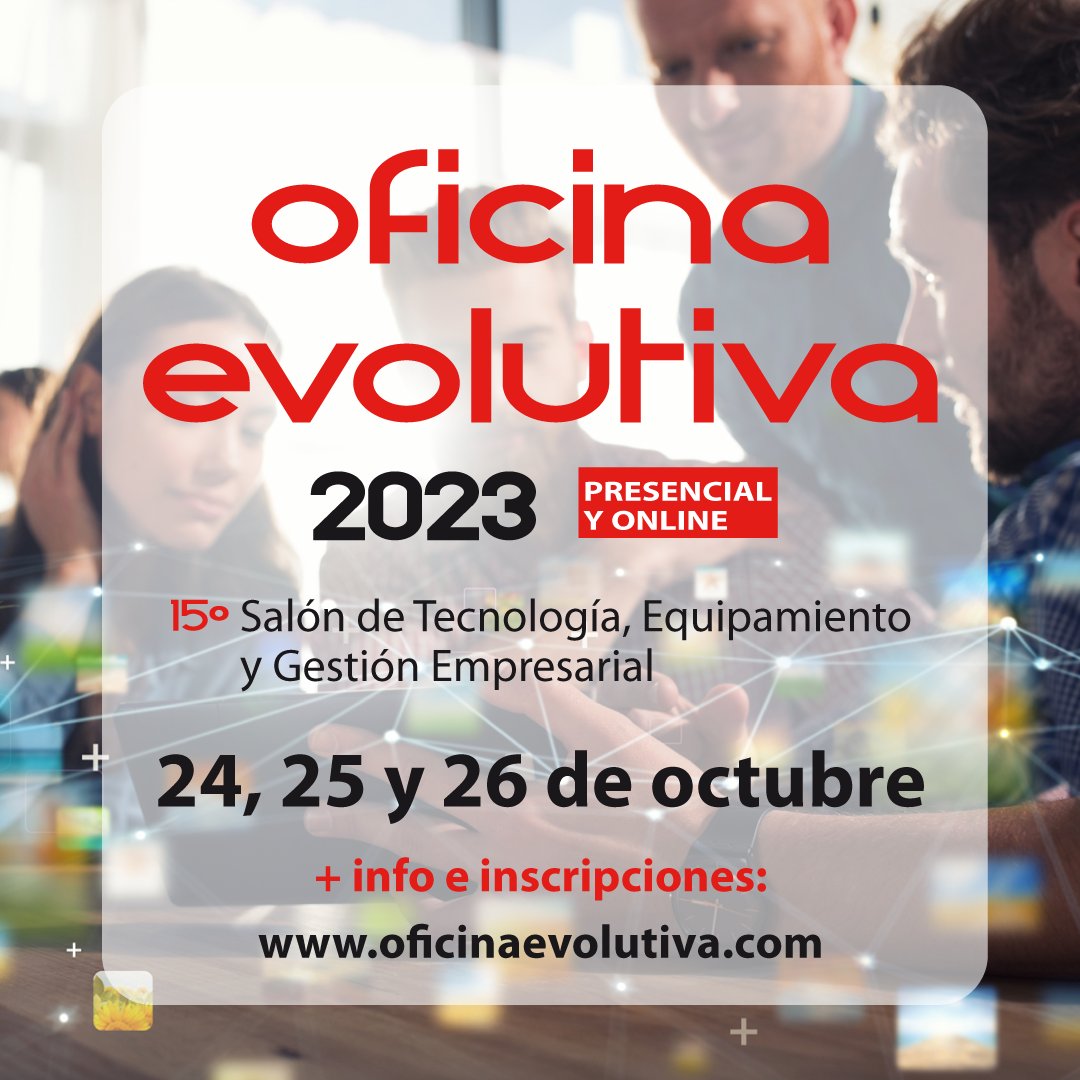 📢#OficinaEvolutiva2023, organizada por
<a href="/GrupoPancorbo/">Grupo Pancorbo</a> , se celebrará del 24 al 26 de octubre en el showroom de <a href="/estilomob/">Estilo Mobiliario</a>

¡Os esperamos!
🔗oficinaevolutiva.com
ℹ️oficinaevolutiva.com/ponencias-1d/
📝Inscripciones: oficinaevolutiva.com/inscripciones2…