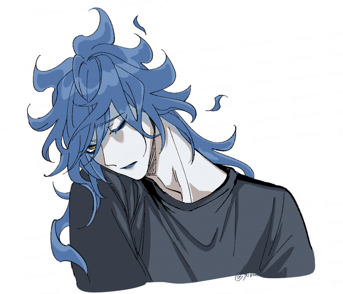 「blue eyeshadow wavy hair」 illustration images(Latest)