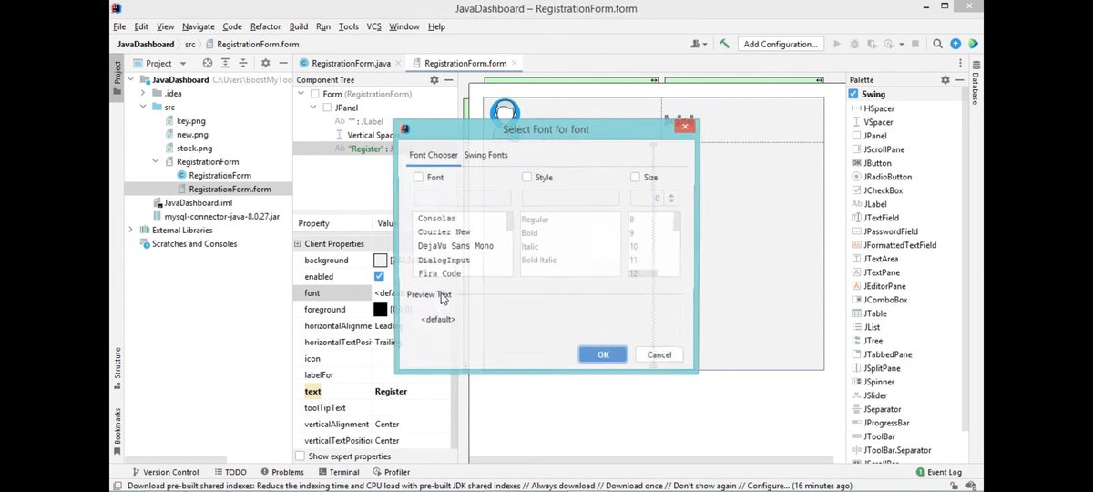 rifat87's tweet image. #learning
OOP project, my project name is #LabWard lab management system.🎯 Now I am learning how to create login/register form using swing in Java. 🖐️And I will connect the project with database using jdbc.