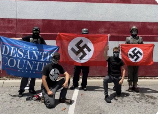 marlene4719's tweet photo. How can maga republicans be sympathetic to the Israel terrorist attack but here at home  openly support Natzi antisemitism. https://t.co/GFnHoHveHu