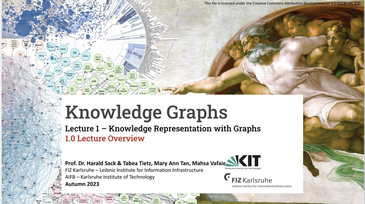 This Wednesday, Oct 11, 2023, the first lecture of our new MOOC #KnowledgeGraphs - Foundations and Applications will go online. We will start with 'Knowledge Representation with Graphs'. Still time to register for free: open.hpi.de/courses/knowle… #semanticweb #linkeddata #llm #mooc