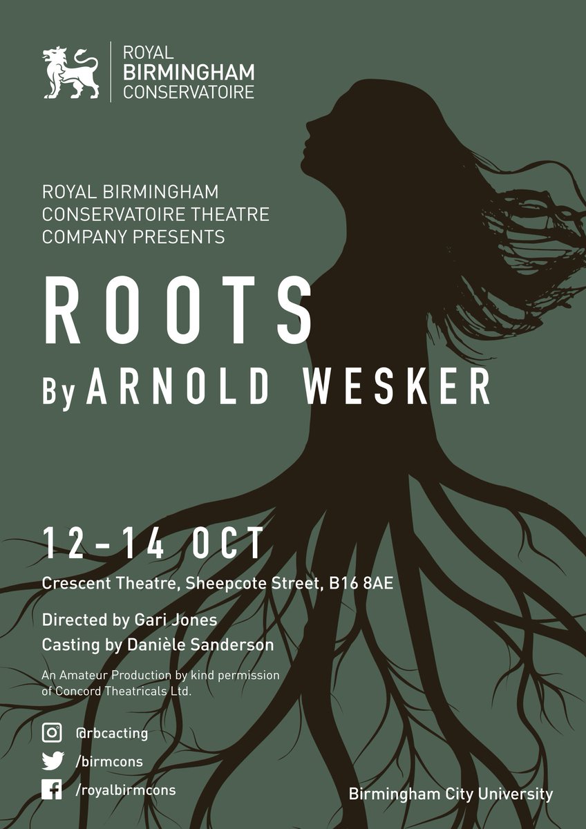 BirmCons's tweet photo. 🎭RBC ON STAGE🎭
This week, RBC acting will be taking over The Crescent Theatre  to showcase Tara Lynne O’Neill’s Rough Girls and Arnold Wesker’s Roots.
Both productions will be running from the 12th - 14th of October
🎟️Get your tickets now! https://t.co/2sXtRsQjjZ🎟️ https://t.co/Ft1xWG9dHn