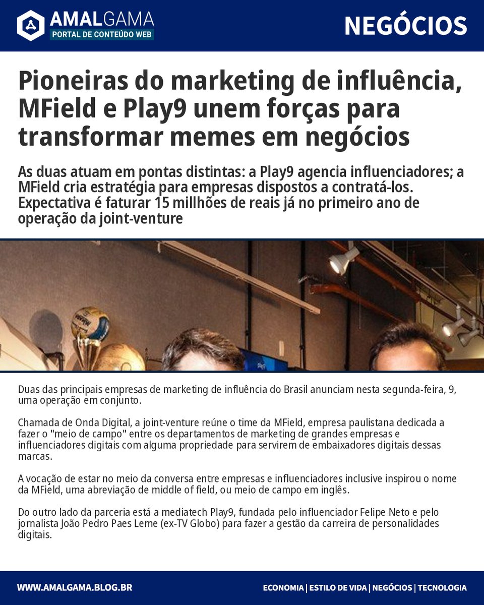 PIONEIRAS DO MARKETING DE INFLUÊNCIA, MFIELD E PLAY9 UNEM FORÇAS PARA TRANSFORMAR MEMES EM NEGÓCIOS