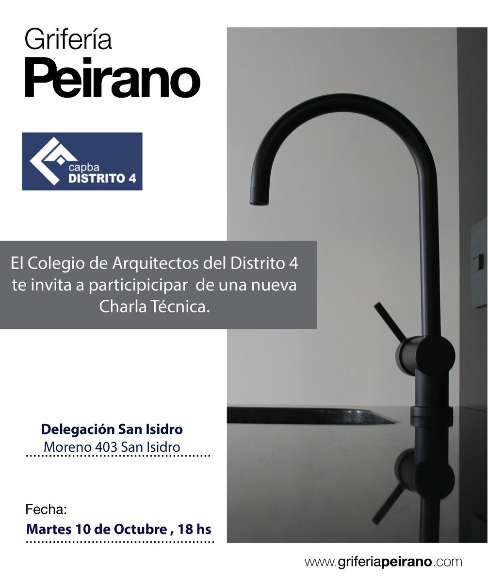 Charla Técnica. Actividad Presencial en DELEGACIÓN SAN ISIDRO.

El CAPBA IV y la empresa PEIRANO te invitan a participar de una CAPACITACIÓN TÉCNICA en DELEGACIÓN SAN ISIDRO.

capbaiv.org/capacitaciones…