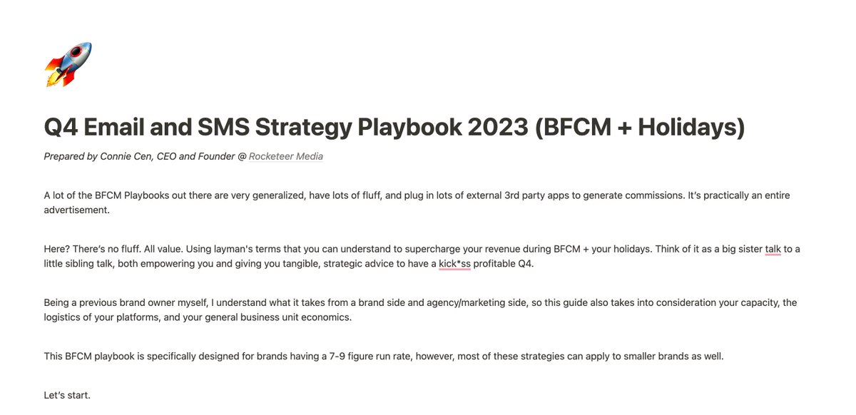 FREE Q4 Email and SMS Strategy Playbook

The ultimate guide to help you scale your revenue during BFCM and beyond.

If you’d like me to DM it to you:

1. Like this post 

2. Reply ‘send’

(Must be following)