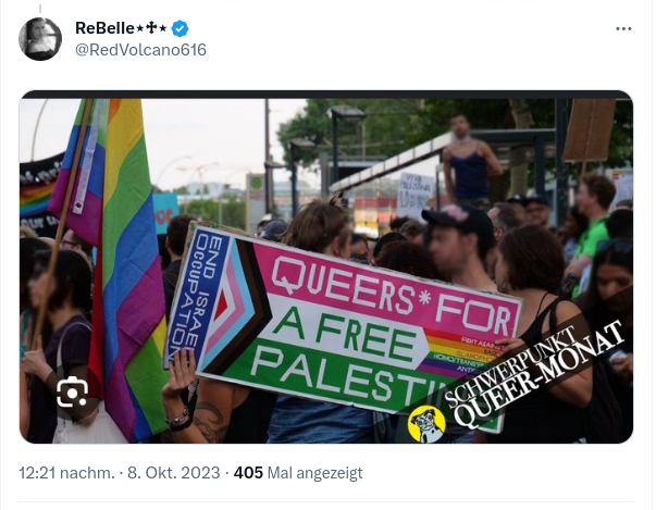 thomasmatzka's tweet photo. Das ist mit Abstand das Bescheuertste im deutschsprachigen Twitter. Ich wünsche den #FreePalastine-#Qeers, #FLINTAs etc. dort einen schönen Urlaub und viel Spaß beim Gesteinigtwerden. https://t.co/xvDWQYbKn1