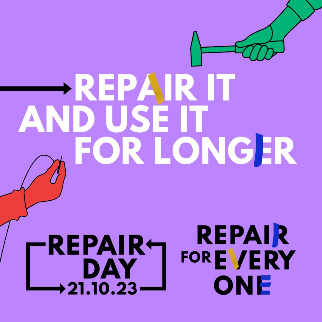 🪛 International #RepairDay is finally here!

We are looking forward to seeing you all at @artizanlibrary library for a whole day filled with workshops. 

We have:
🪡 @sunnyjarecohub 
🚲@WestWheelsNW8 
🔧West Central #London Fixers / @RestartProject 

@cityoflondon @thecityofldn