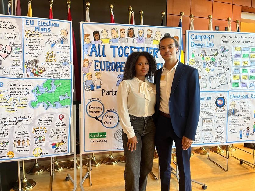 DiasporaVote_EU's tweet photo. ALL TOGETHER FOR EUROPE! Last week on the 4th and 5th of October our EP Elections Campaign Manager, Letizia and our Logistics Officer-Gaspard were invited by the European Parliament to attend this event, which was held at The European Committee of the Regions. https://t.co/uqUXQ4yZFO
